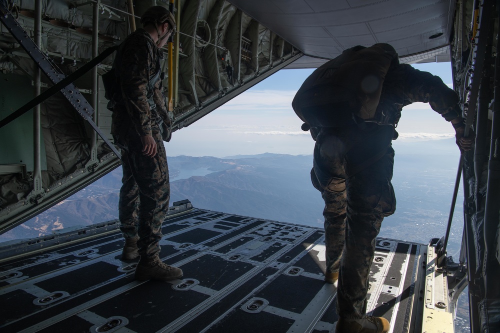 C-130 joint jump training at Yokota