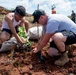 US Navy Seabees with NMCB-5 participate in a jungle restoration project