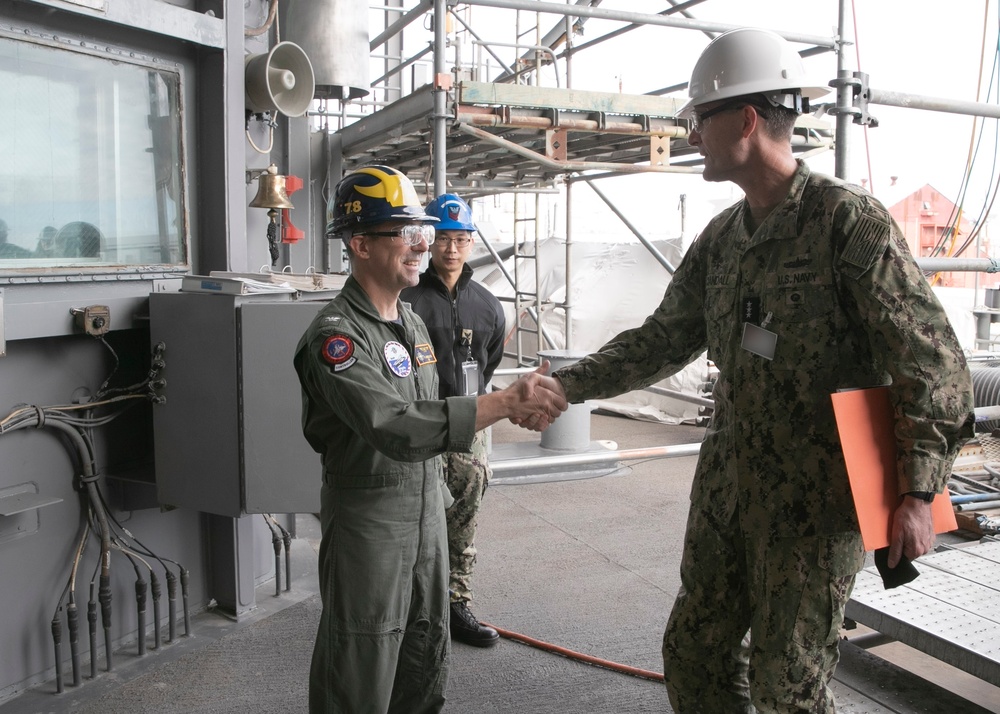 Vice Adm. Darse E. Crandall, Jr., Judge Advocate General (JAG) of the Navy, visits GRF