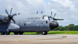 Little Rock Reserve maintainers assist Keesler with WC-130J repair
