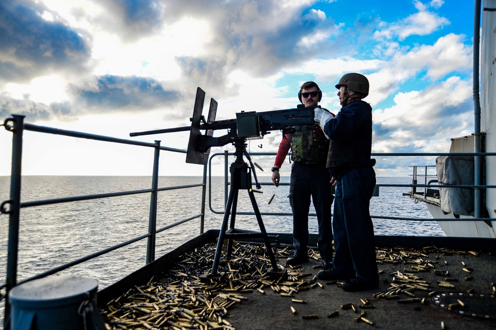 The Harry S. Truman Carrier Strike Group is on a scheduled deployment in the U.S. Sixth Fleet area of operations in support of naval operations to maintain maritime stability and security.