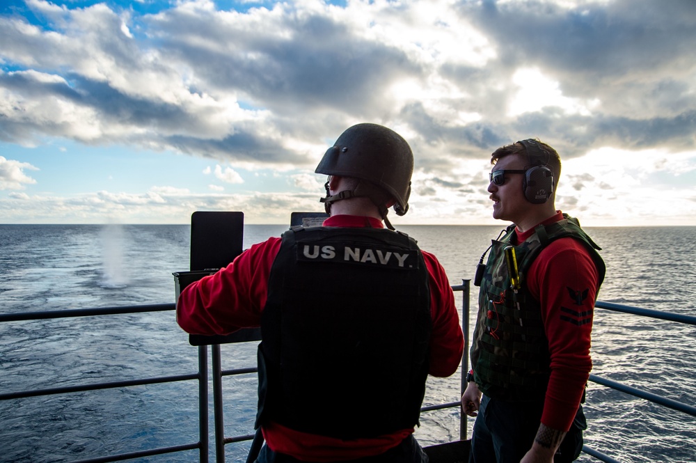 The Harry S. Truman Carrier Strike Group is on a scheduled deployment in the U.S. Sixth Fleet area of operations in support of naval operations to maintain maritime stability and security.