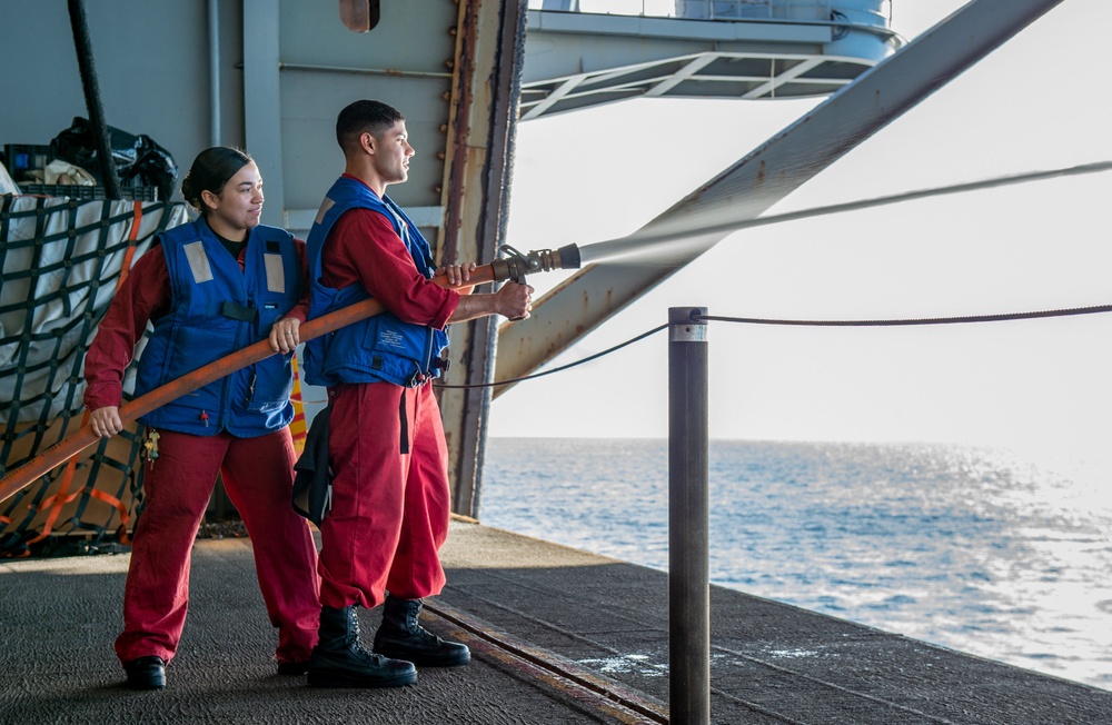 The Harry S. Truman Carrier Strike Group is on a scheduled deployment in the U.S. Sixth Fleet area of operations in support of naval operations to maintain maritime stability and security.