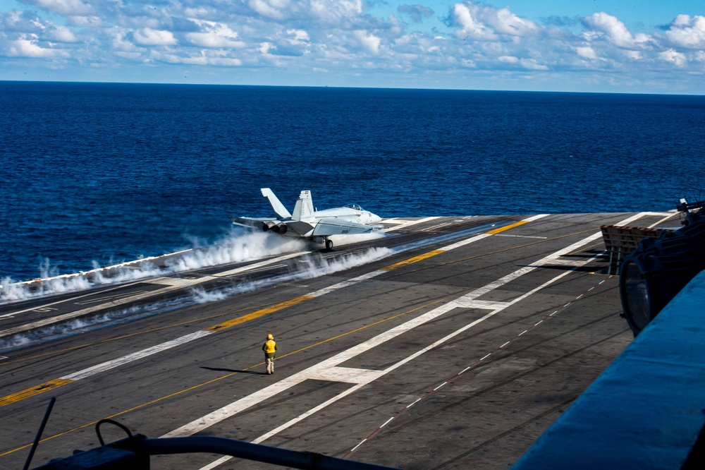 The Harry S. Truman Carrier Strike Group is on a scheduled deployment in the U.S. Sixth Fleet area of operations in support of naval operations to maintain maritime stability and security.