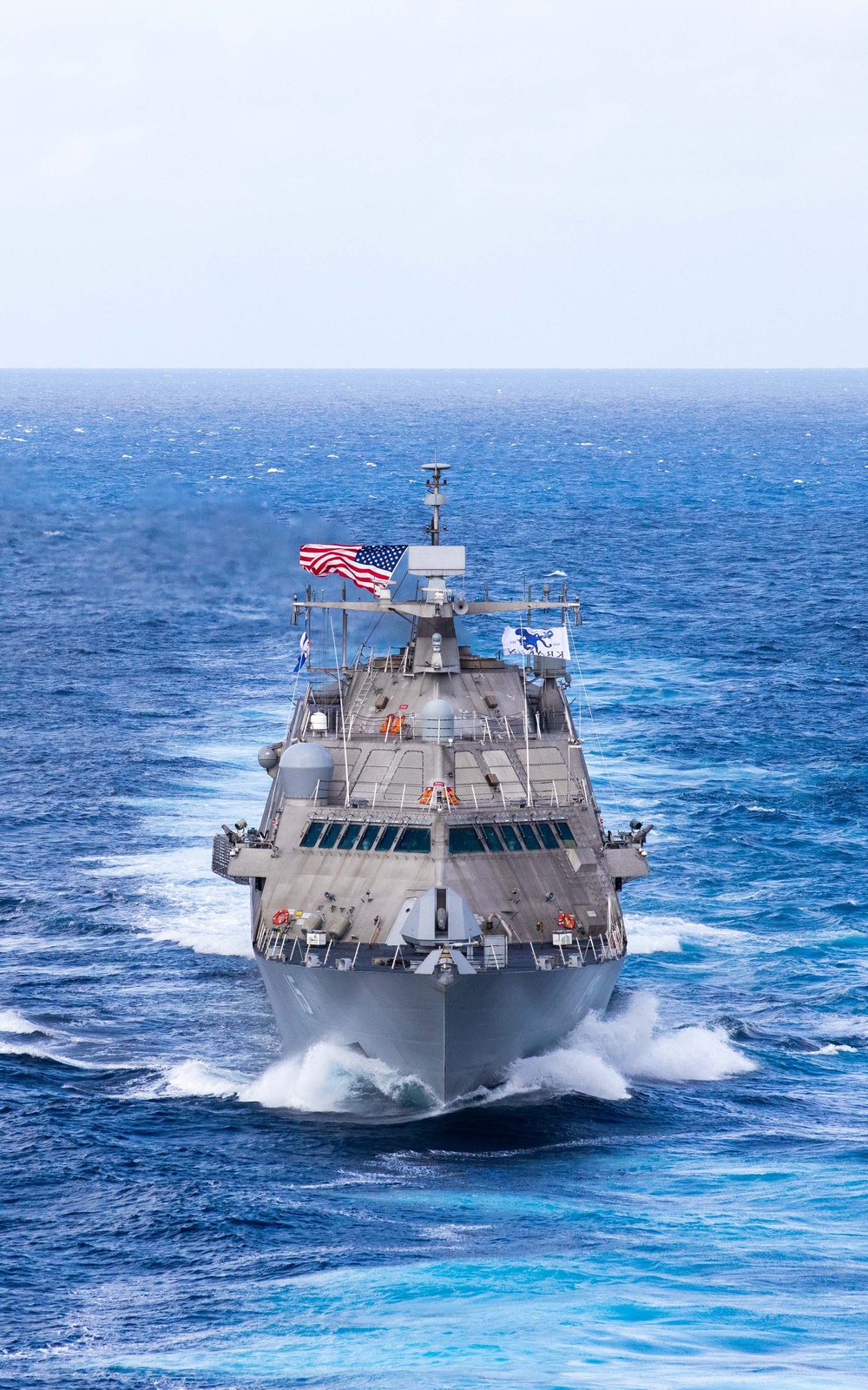 USS Billings Steams Through the Ocean