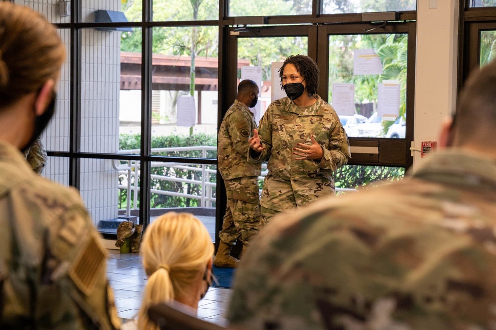 All Call held with Dorm Airmen about water quality recovery efforts