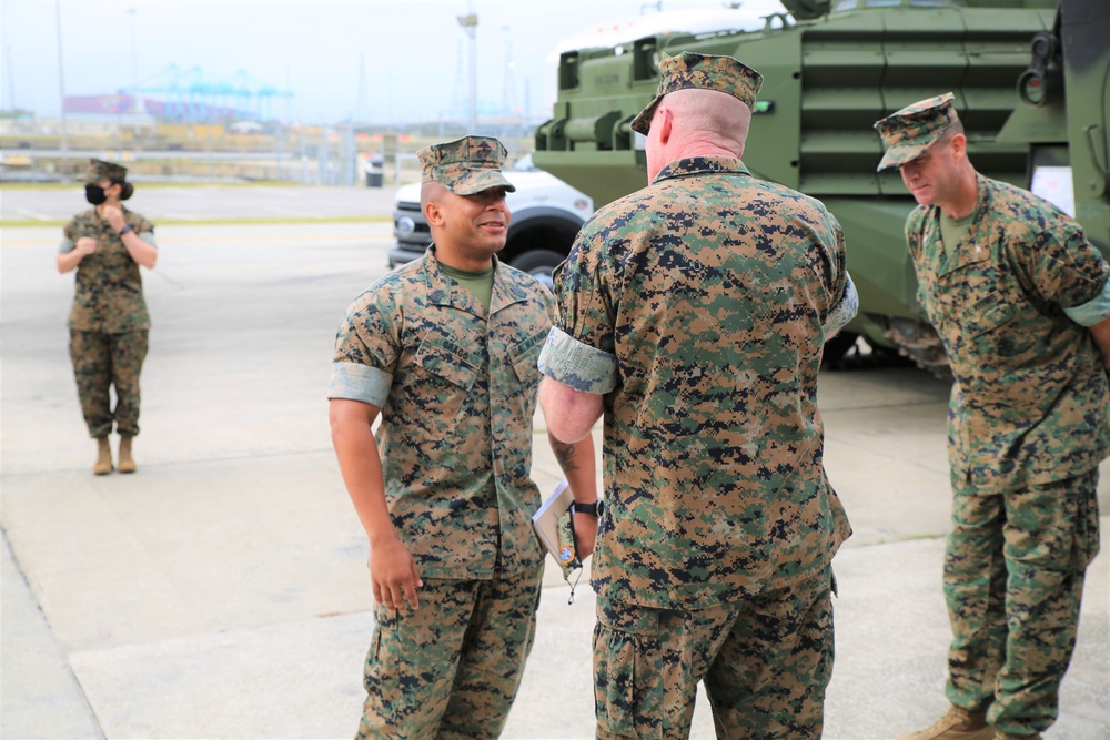 U.S. Marine Corps Deputy Commandant for Installations and Logistics visits MARCORLOGCOM, MCLB-Albany and BICmd