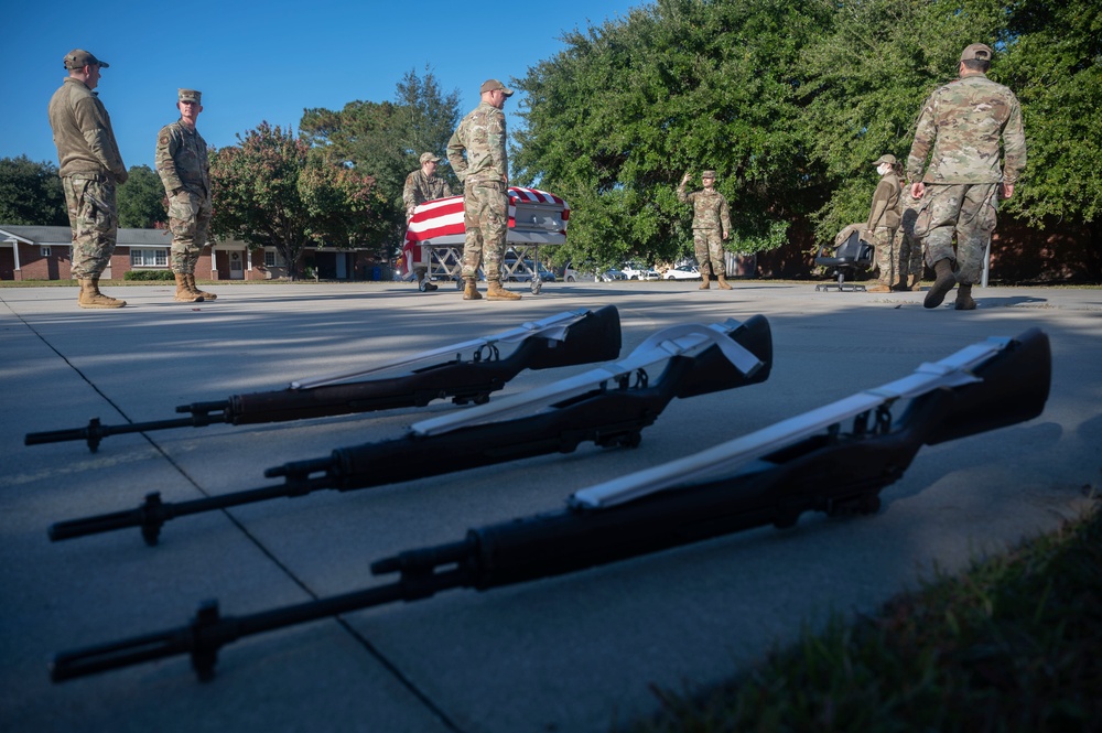 Joint Base Charleston's Base Honor Guard Practice