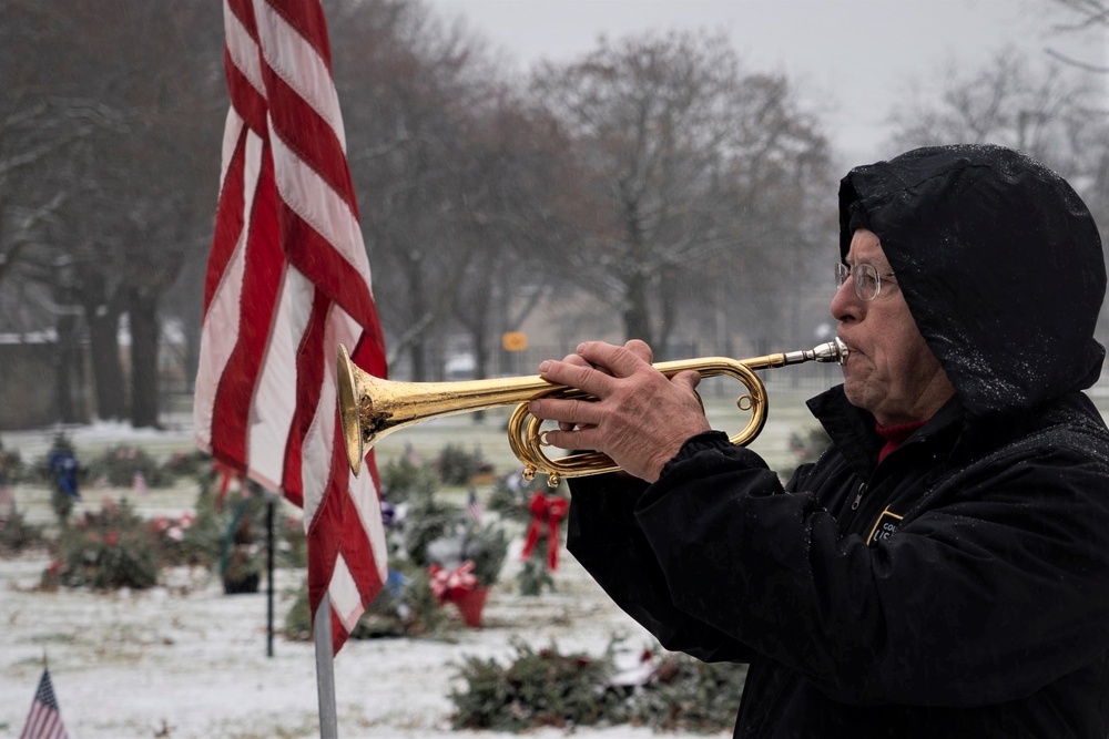 Wreaths Across America Clinton Township Bugler