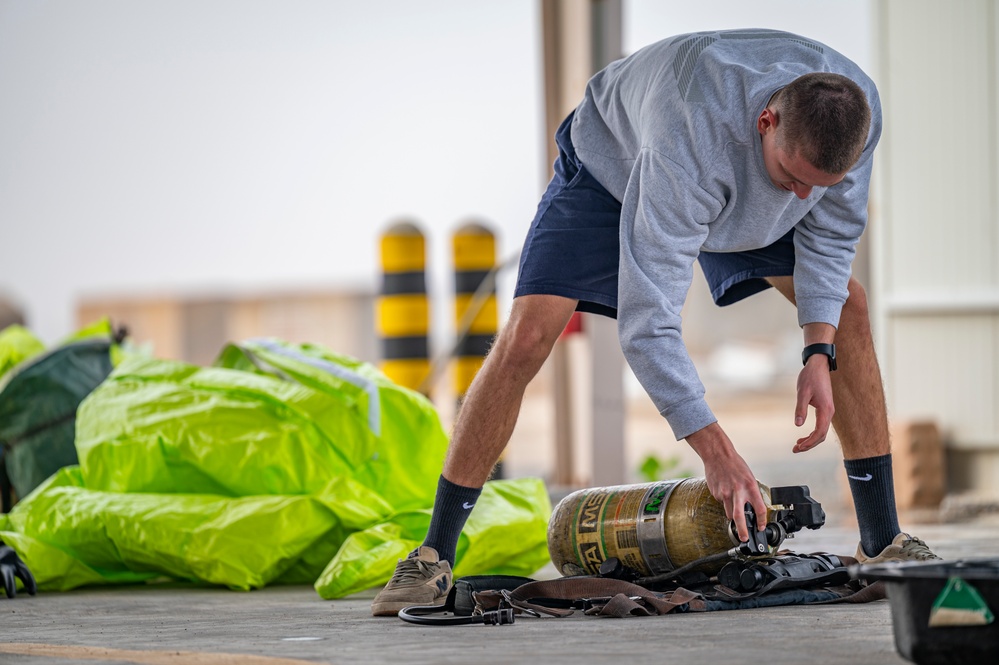 ASAB Fire Dept completes HAZMAT technician skills event