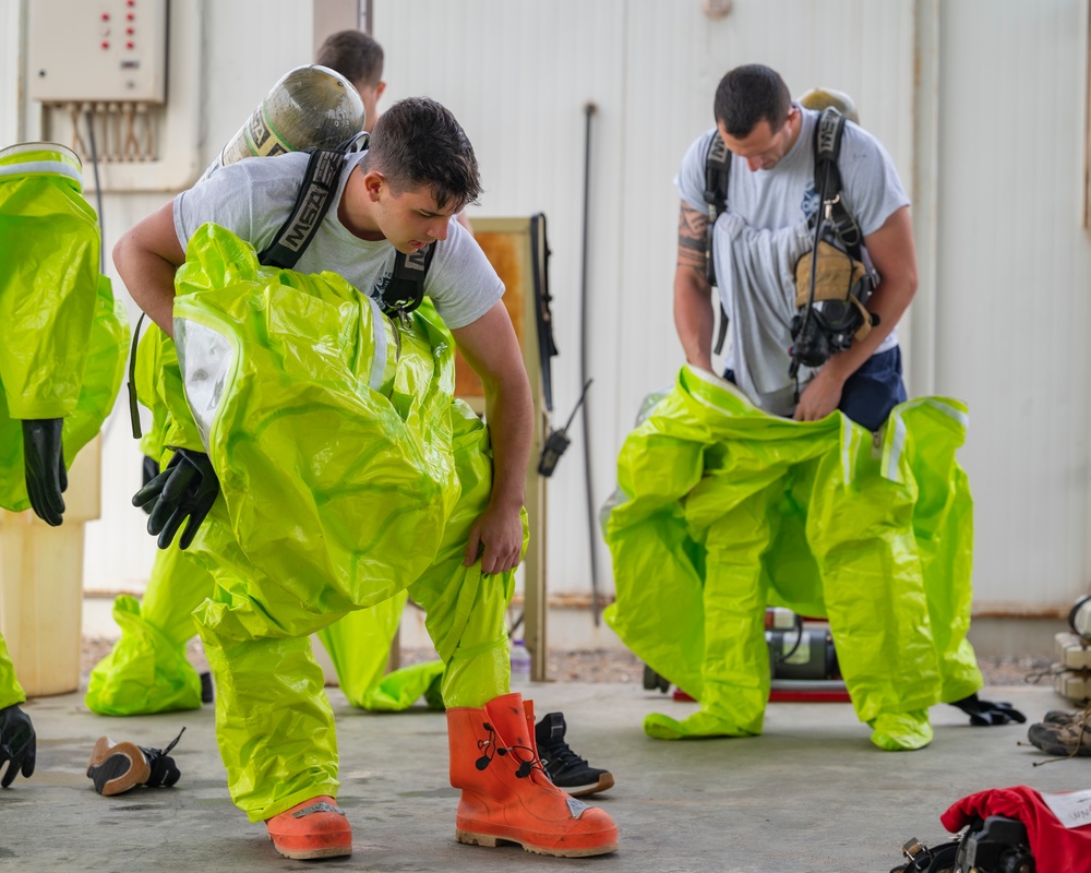 ASAB Fire Dept completes HAZMAT technician skills event