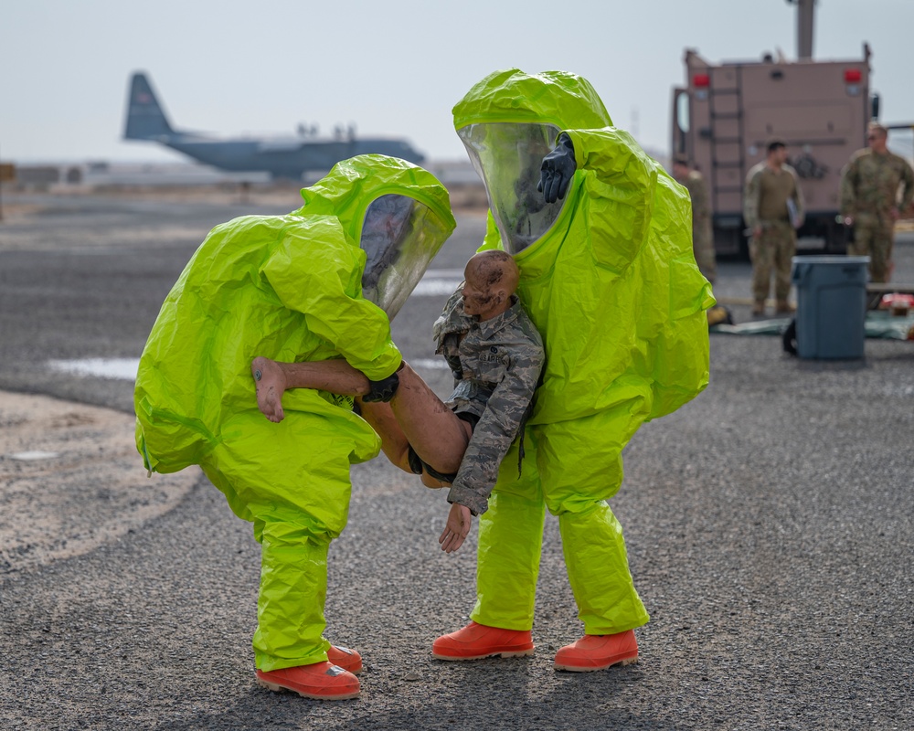 ASAB Fire Dept completes HAZMAT technician skills event