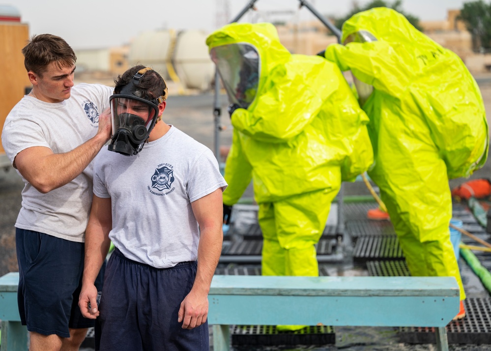 ASAB Fire Dept completes HAZMAT technician skills event