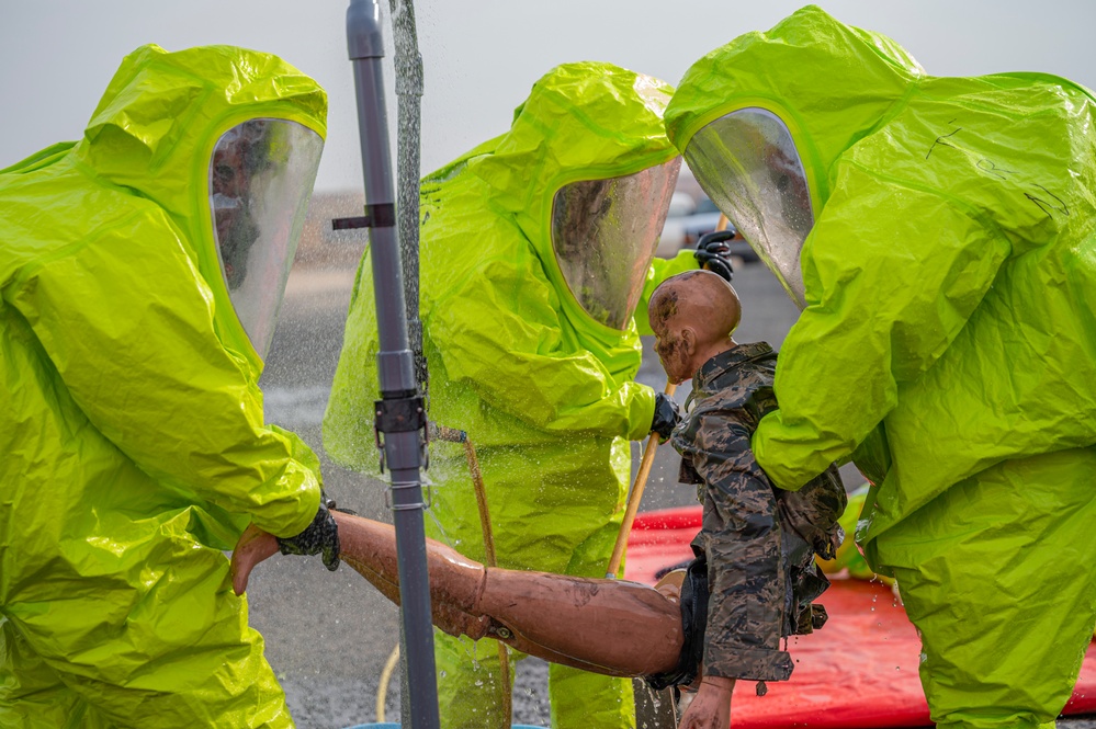 ASAB Fire Dept completes HAZMAT technician skills event