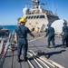 USS Milwaukee Sailors Heave Line on the Fo’c’sle