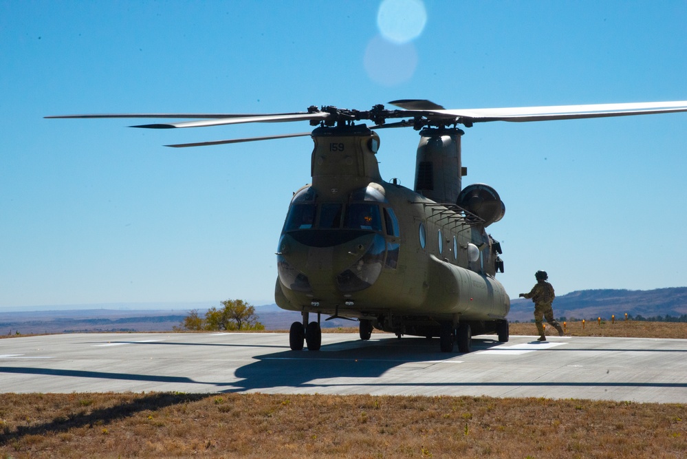 CH-47 Chinook lands at CMSFS