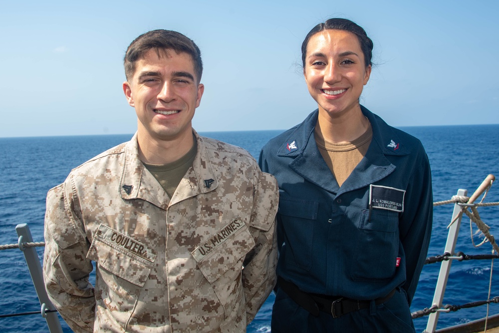 Hometown Connections aboard USS Portland