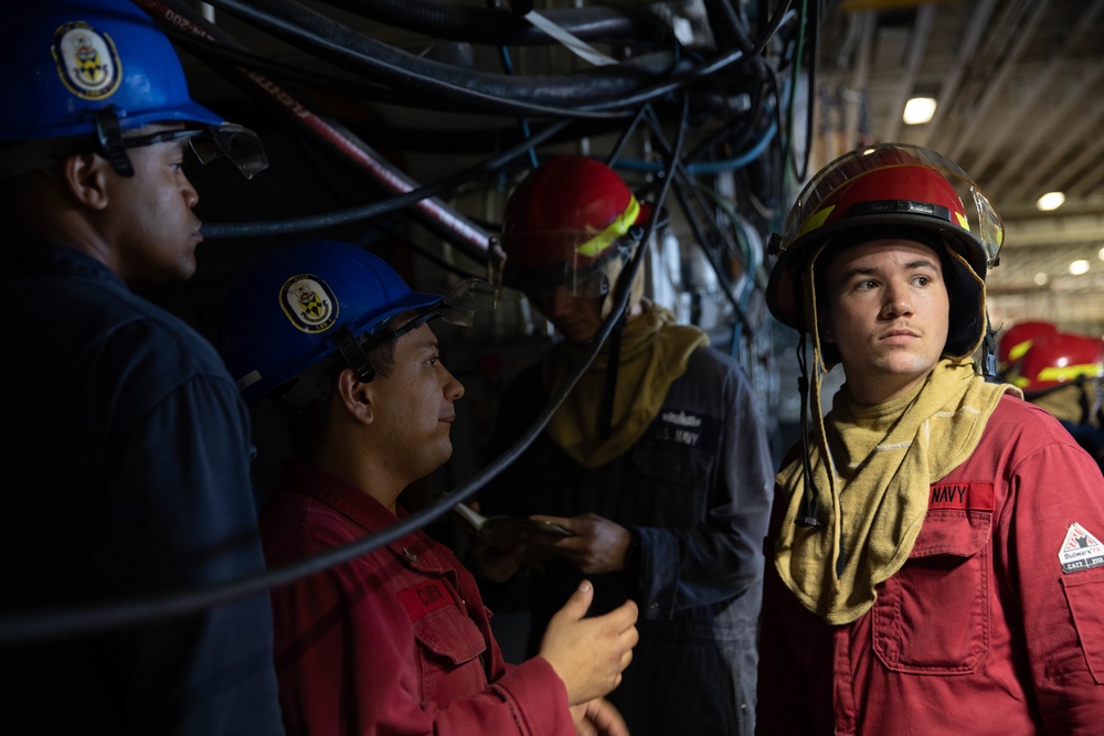 General Quarters aboard USS Wasp