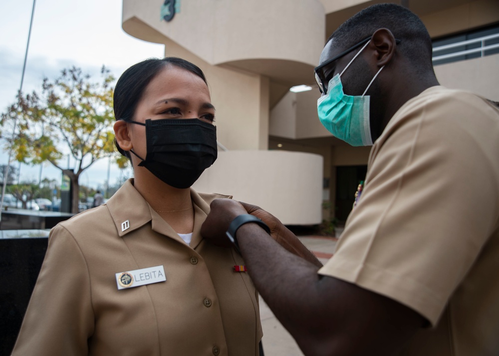 NMRTC San Diego DFA Sailors Frocking Ceremony