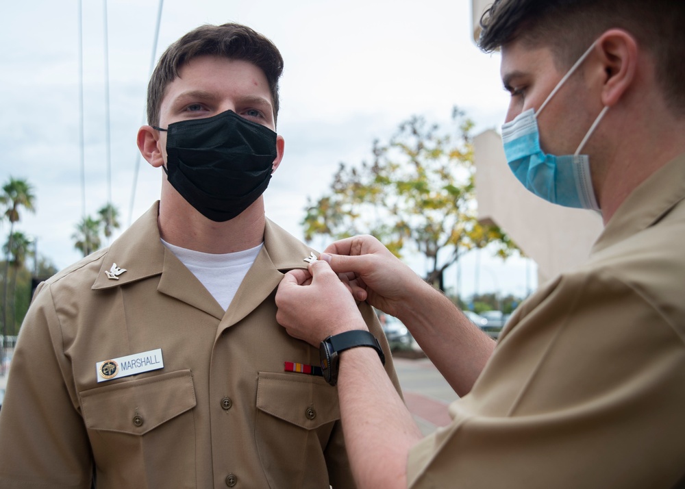 NMRTC San Diego DFA Sailors Frocking Ceremony