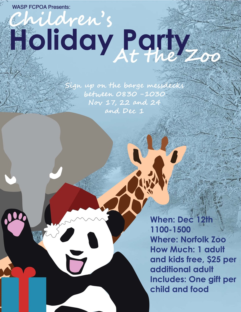FCPOA Presents A Children's Holiday Party at the Zoo