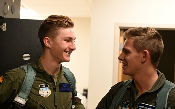 U.S. Air Force Academy cadets receive F-16 Viper familiarization flights