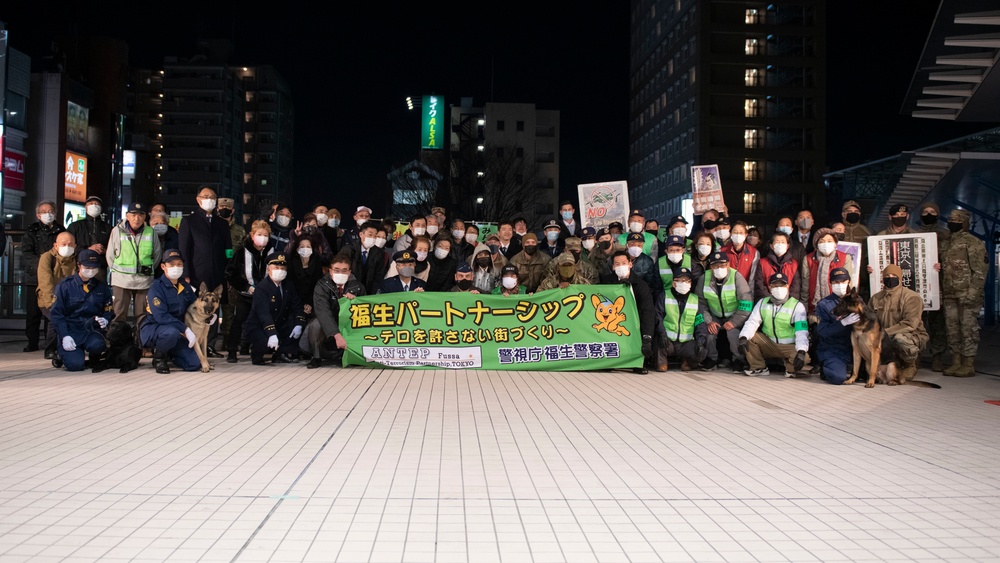 Yokota leadership walk with local community in annual joint safety patrol