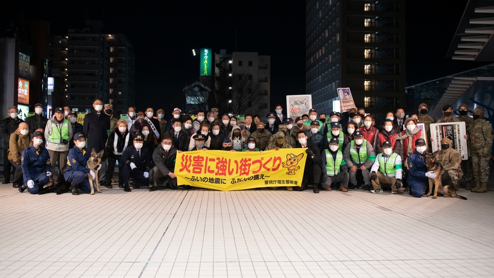 Yokota leadership walk with local community in annual joint safety patrol