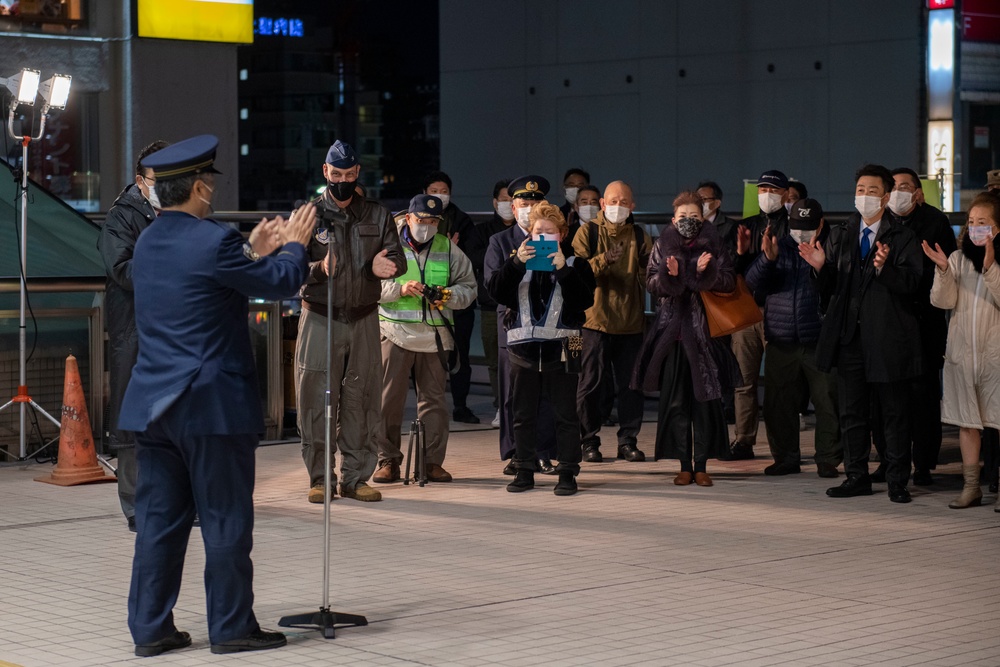 Yokota leadership walk with local community in annual joint safety patrol