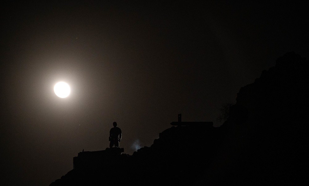 Task Force Iron Gray conducts night rappelling