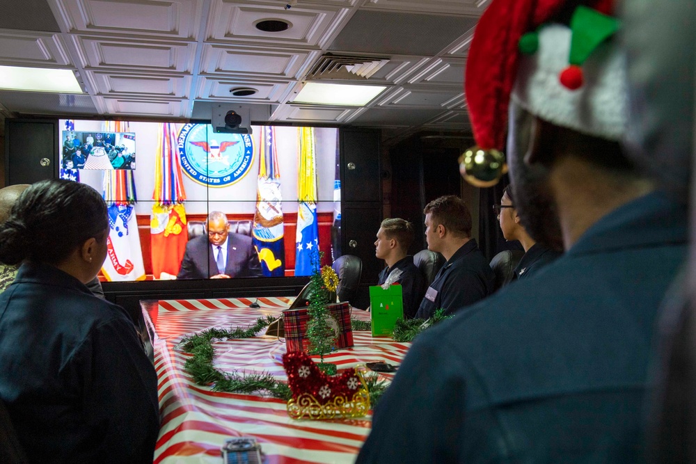 The Harry S. Truman Carrier Strike Group is on a scheduled deployment in the U.S. Sixth Fleet area of operations in support of naval operations to maintain maritime stability and security.