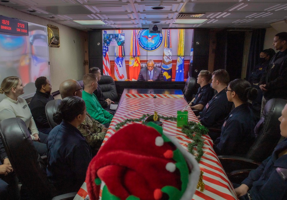 The Harry S. Truman Carrier Strike Group is on a scheduled deployment in the U.S. Sixth Fleet area of operations in support of naval operations to maintain maritime stability and security.