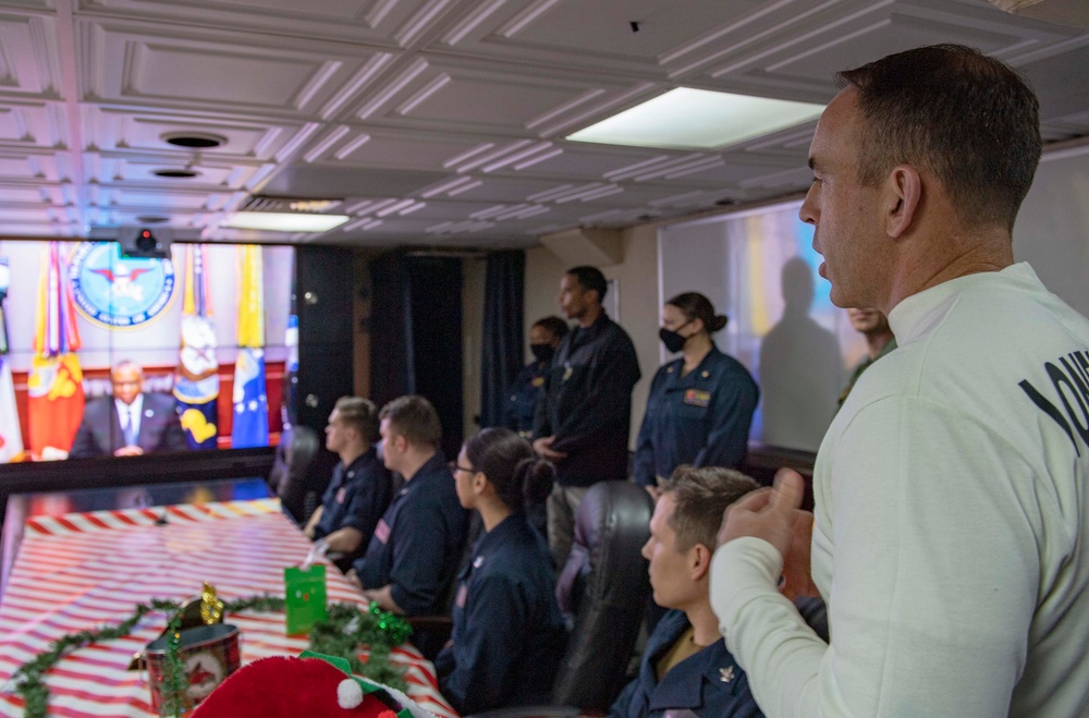 The Harry S. Truman Carrier Strike Group is on a scheduled deployment in the U.S. Sixth Fleet area of operations in support of naval operations to maintain maritime stability and security.