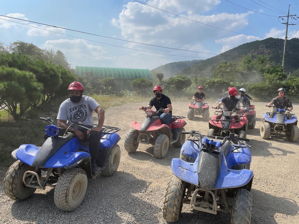 Lt. Col . Sachi and Team Ride ATVs