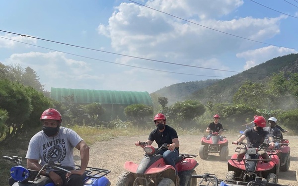 Lt. Col . Sachi and Team Ride ATVs