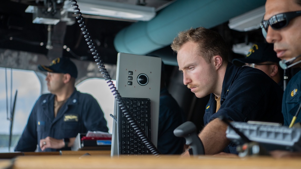 USS Charleston Sailors Participate in a Sea and Anchor Evolution