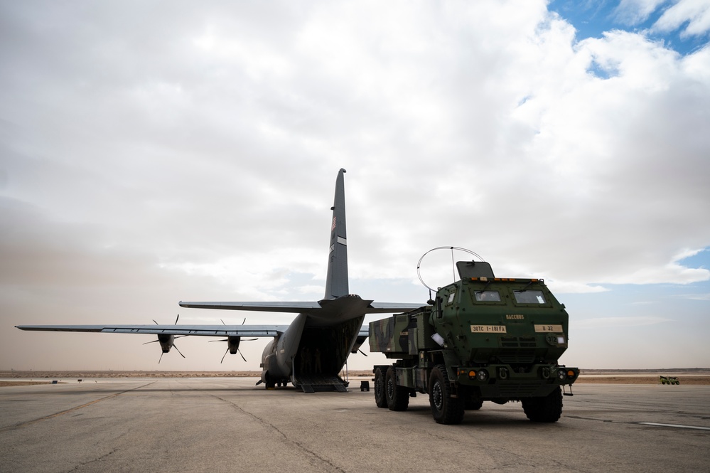 61st EAS teams with 1-181st Field Artillery Regiment to transport HIMARS