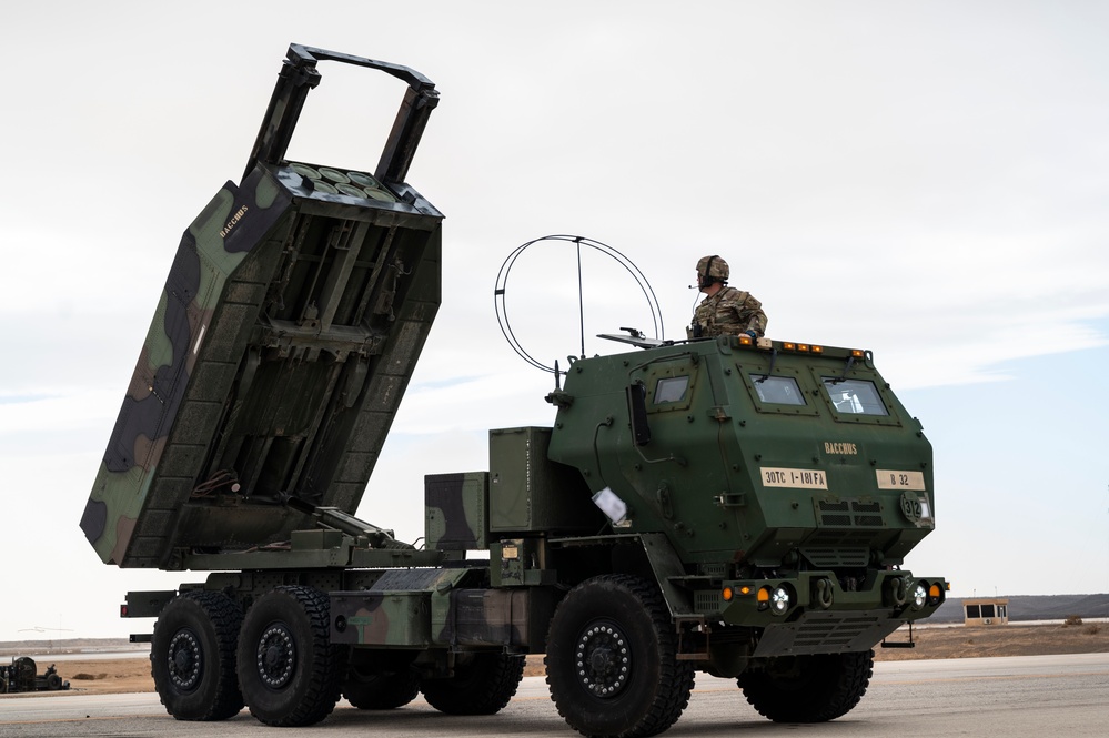 61st EAS teams with 1-181st Field Artillery Regiment to transport HIMARS