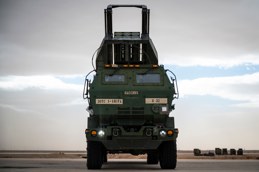 61st EAS teams with 1-181st Field Artillery Regiment to transport HIMARS