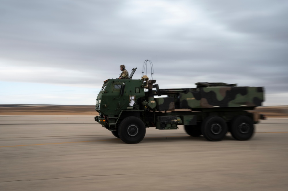 61st EAS teams with 1-181st Field Artillery Regiment to transport HIMARS