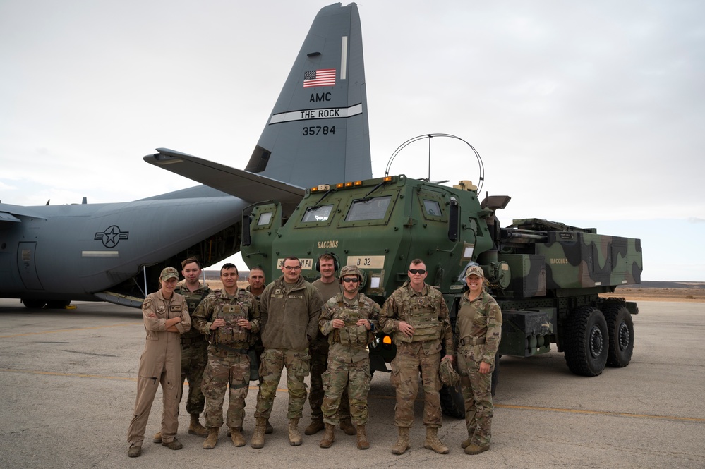 61st EAS teams with 1-181st Field Artillery Regiment to transport HIMARS