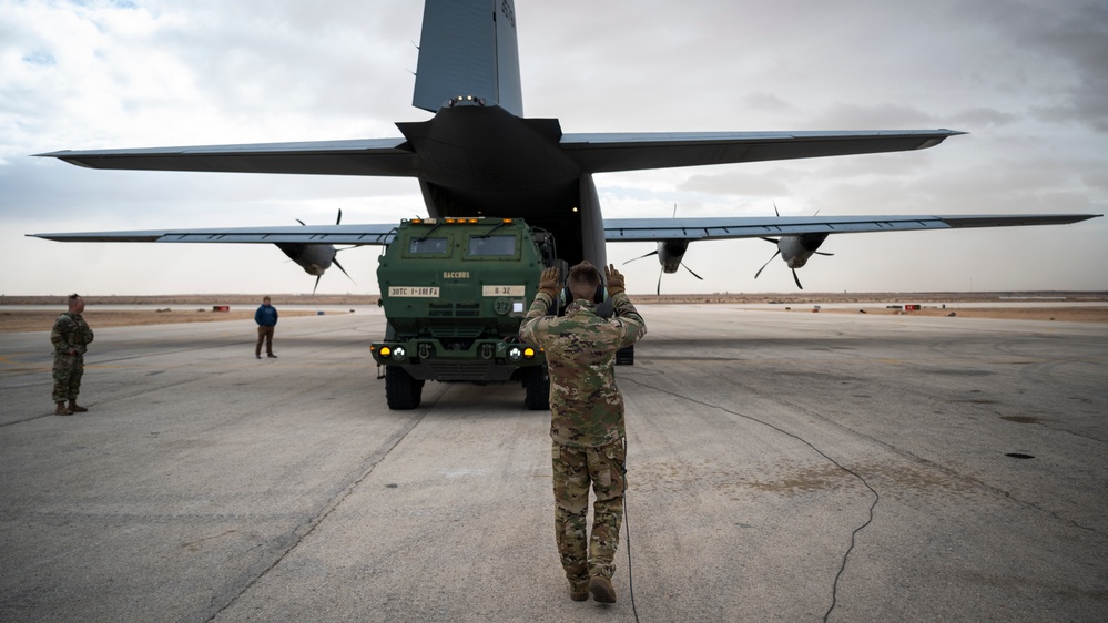 61st EAS teams with 1-181st Field Artillery Regiment to transport HIMARS