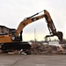 Building destruction in 1600 block at Fort McCoy makes way for future construction