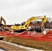 Building destruction in 1600 block at Fort McCoy makes way for future construction