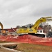 Building destruction in 1600 block at Fort McCoy makes way for future construction