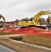 Building destruction in 1600 block at Fort McCoy makes way for future construction