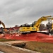 Building destruction in 1600 block at Fort McCoy makes way for future construction