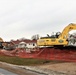 Building destruction in 1600 block at Fort McCoy makes way for future construction