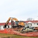 Building destruction in 1600 block at Fort McCoy makes way for future construction