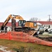 Building destruction in 1600 block at Fort McCoy makes way for future construction